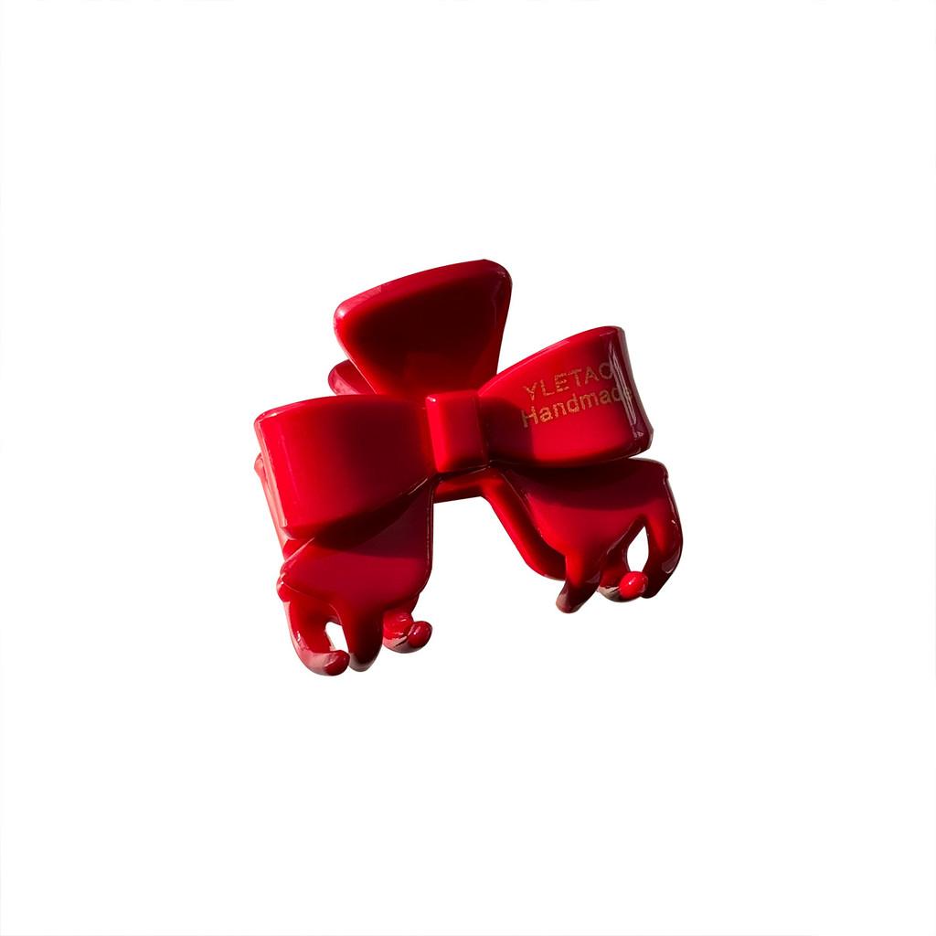 Chic Korean Style Small Bow Hair Clip Made From Acetate Perfect For Fashionable Women