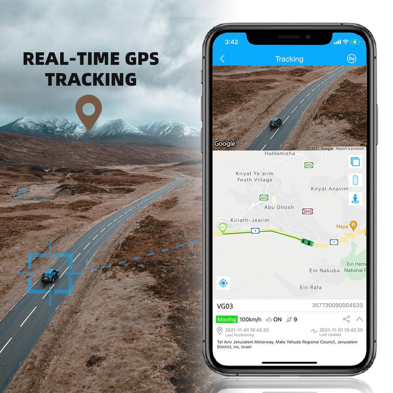 Jimi VG03 Mini Car GPS Tracker With Real-Time Tracking Remote Cut-off Multiple Alarms Motorcycle Vehicle Trackers Free APP Web
