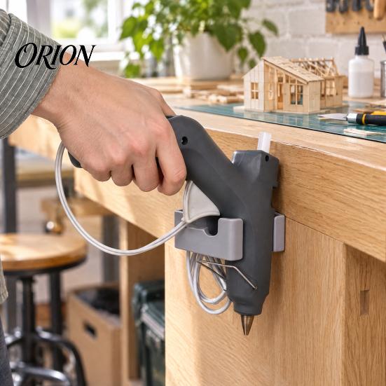 Glue Stick Storage Rack Hot Melt Dispenser Stand, 3D Printing PLA Wall Printed Tool Holder Mounted Organizer, Space Saving for Workbench Snap Fitting