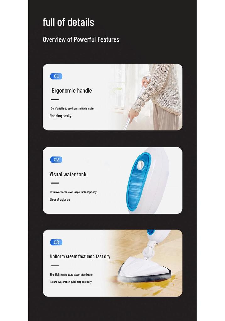 Handheld High-Temperature Multifunction Steam Mop