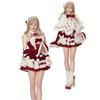 Santa Cosplay Long with Cute Bunny Red White [Cos Kingdom] Women's Costume, Lolita-Style Dress, Sleeves, Ears, & (L)