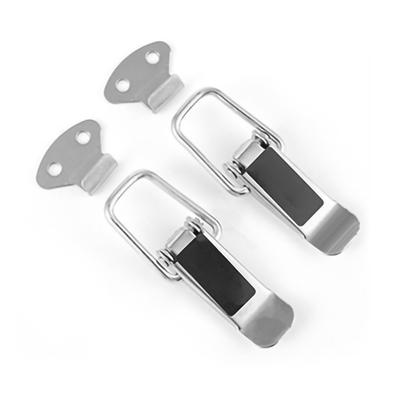 Pair Car Bumpers Trunk Hatch Lid Quick Release Fasteners Hook Lock Clips Auto Truck Exterior AccessoriesSilver Plating S