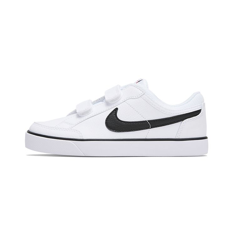 Nike Capri 3 Ltr Durable Shock Absorption Low Top Skate Shoes Kids Skate Shoes White Black 579948-106