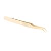 Eyelash Extension Tweezers Stainless Steel Fiber Tip Golden Lash Extension Tweezers for Beauty Salon