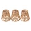 3PCS Faux Rattan Lamp Shades Bohemian Style Paper Braided E14 Bulb Clip On Decorative Lampshade for Table Floor Lamps
