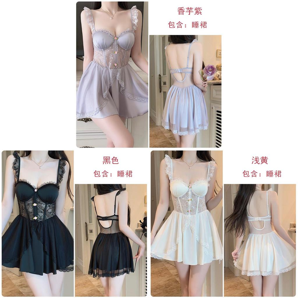 Ladies Satin Sleepwear Set With Deep V Neck And Padded Sleeveless Design For Home And Hotel Comfort