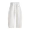 NVG·YOUNG Loose Fit Pure Cotton Curved Leg Drawstring Jeans