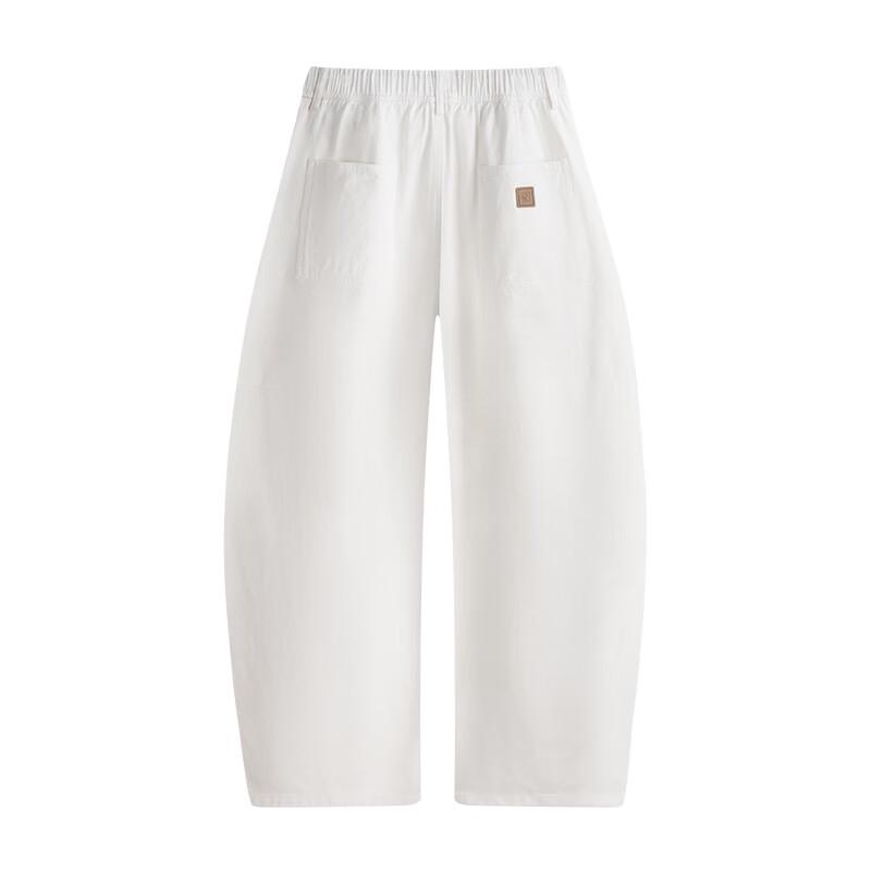 NVG·YOUNG Loose Fit Pure Cotton Curved Leg Drawstring Jeans