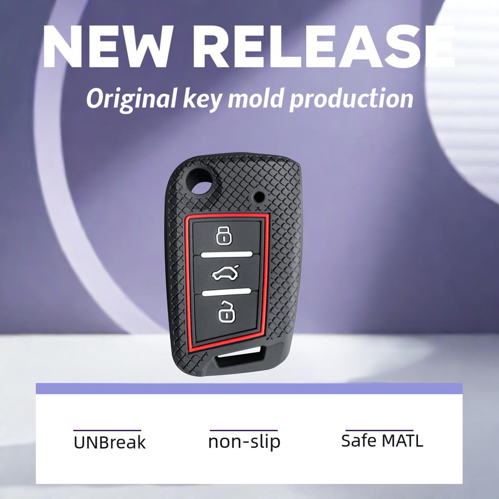 For Vw Golf 7 Beetle Passat B8 Polo Seat Leon Mk4 Ibiza Arona Ateca Skoda Octavia Karoq Superb 3 Kodiaq Rapid Car Key Case Cover