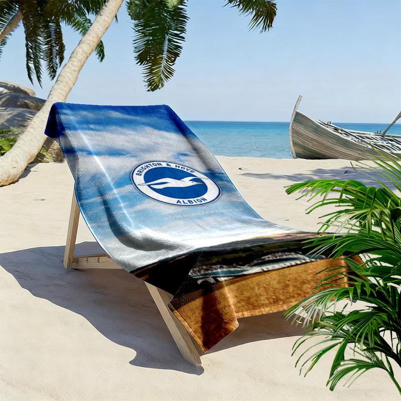 Brighton Print Beach Towel, Large Soft Quick Dry Towel for Beach Camping Swimming