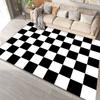 Modern Simple Black White Large Size Rugs for Living Room Light Luxury Sofa Area Carpet Soft Fluffy Bedroom Decor Anti-slip Mats