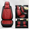 Full Set 5-Seat Premium Nappa Leather Car Seat Covers with 2 Headrest Breathable and Waterproof Seat Covers for Most Cars