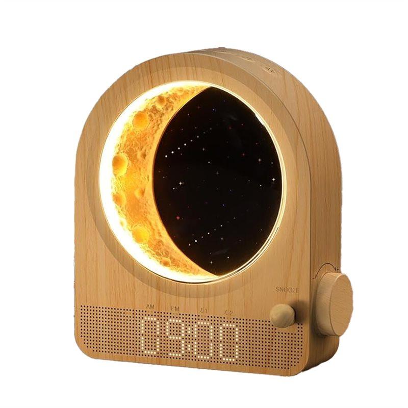 

A25F-White Noise Machine Sunrise Alarm Clock, Meteor Moonlight& 10 Soothing Sounds-Dual Alarms, Timer, Easy Snooze