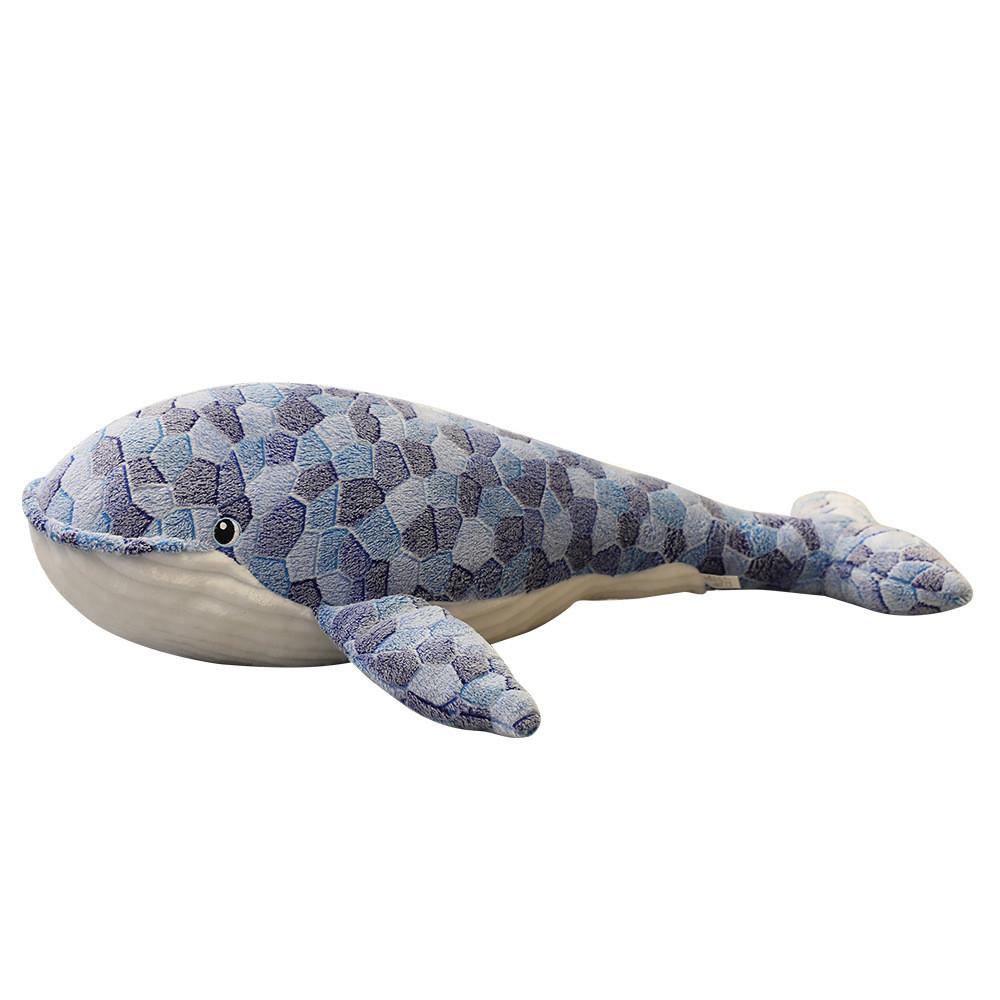 Big Blue Cartoon Whale Plush Toy Cute Sleeping Pillow Girl Birthday Gift Doll