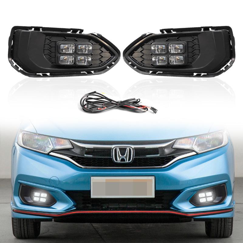 LED Fog Light Bezels for 18-20 Honda Fit GK5 - Daytime Running & Decorative Lights