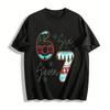 Weihnachtsstil Nummer 67 Print Top Festival-Vibe Lässiges T-Shirt Reines Baumwoll-T-Shirt