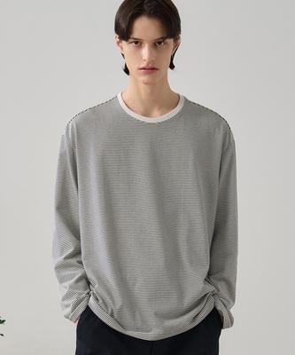 DRAW FIT Striped T-Shirt [White]