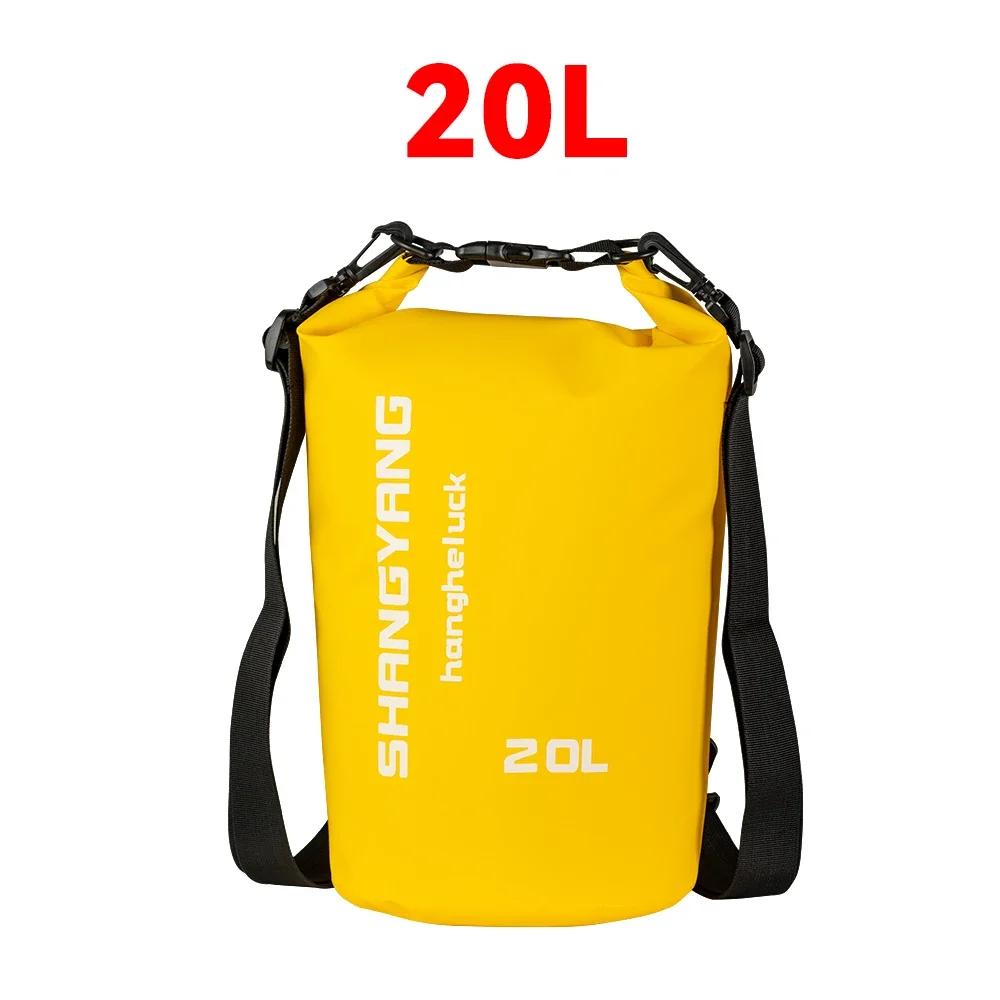 Waterproof Dry Bag 10L/20L/30L Outdoor Diving Foldable Storage Beach Swimming Bag Rafting River Ocean Backpack Motorcycle Bag