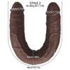 Double-Ended Dildo Silicone Realistic Vibrating Anal G-spot Toy for Women Gay Couples
