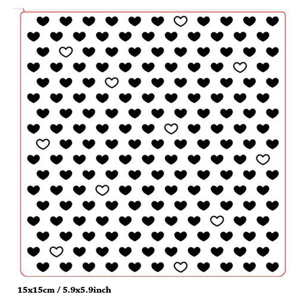 Grid Net Plastic Embossing Folders Template Dies Stencil Flower Lace Line Rattan Heart Frame