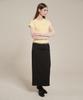 Iteoneolmomeonteu Solid Washed Long Skirt _ Black