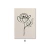 Boho Abstrakte Schwarze Beige Blumen Blätter Poster Bohemian Linienkunst Leinwanddrucke für Schlafzimmer Wohnzimmer Wanddekoration
