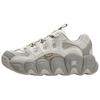 Croissant Textile, Synthetic Leather, TPU Lightweight Height Increasing Low Top Chunky Sneakers Women's White Gray F12W342103ATO
