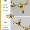 Decorative Retro Brass Coat Hooks Rust-Resistant Bird Clothes Hanger Unique Wall Mounted Branch Design for Entryway Organization