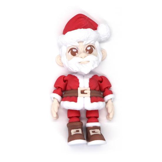 Yousheng Santa Fridge Magnet Movable Joints Christmas Ornaments 3D Printed Festive Fridge Decor Unique Party Gift