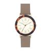 Kalanchoe Round Acetate Bezel Watch H01923S-1 MOC Women's Brown