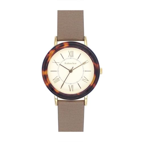 

Kalanchoe Round Acetate Bezel Watch H01923S-1 MOC Women s Brown