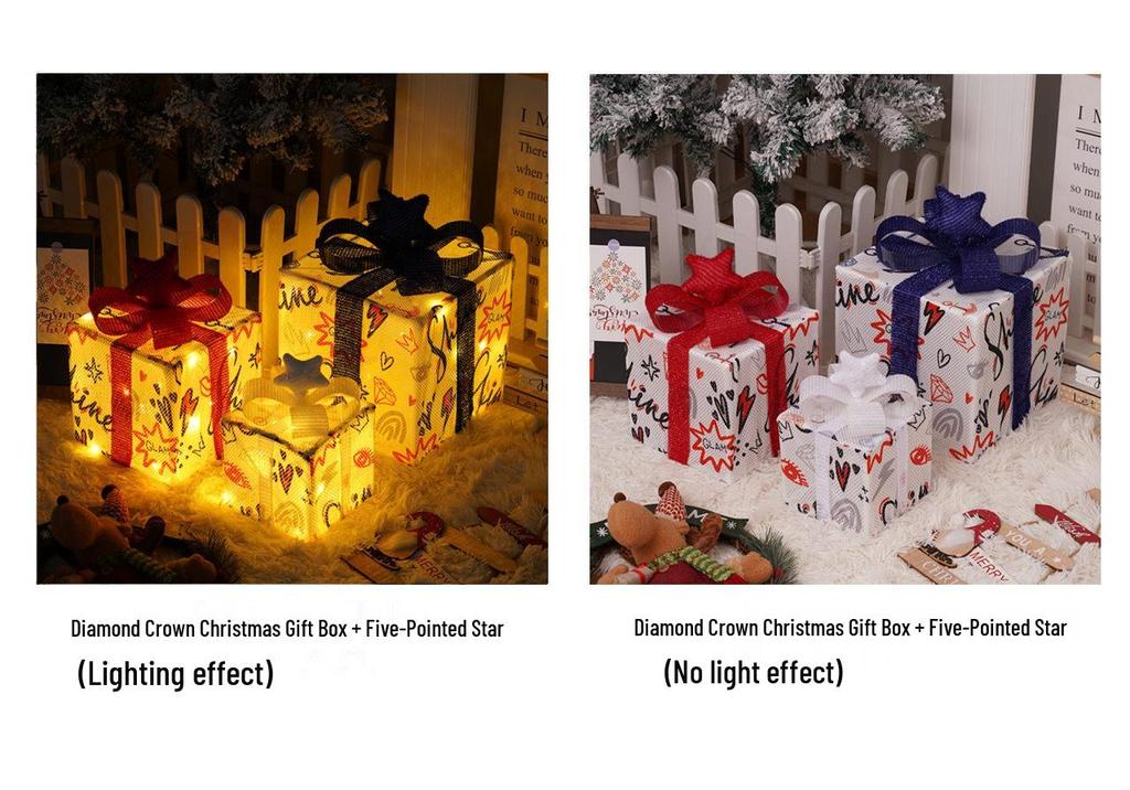Christmas LED String Lights Gift Set: 3-Piece Decoration for Festive Party Atmosphere