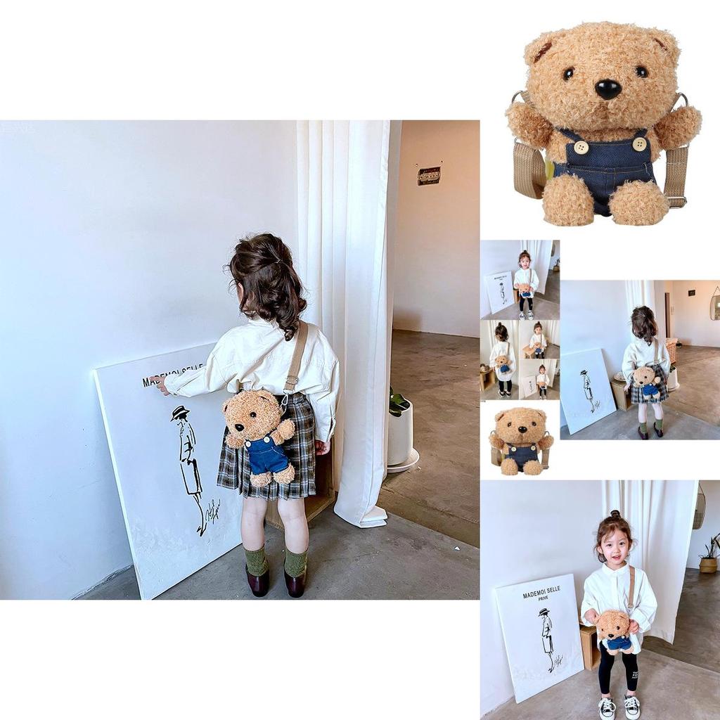 Mochila Adorável de Urso de Desenho Animado de Pelúcia Para Crianças Perfeita Para Uso Diário e Armazenamento