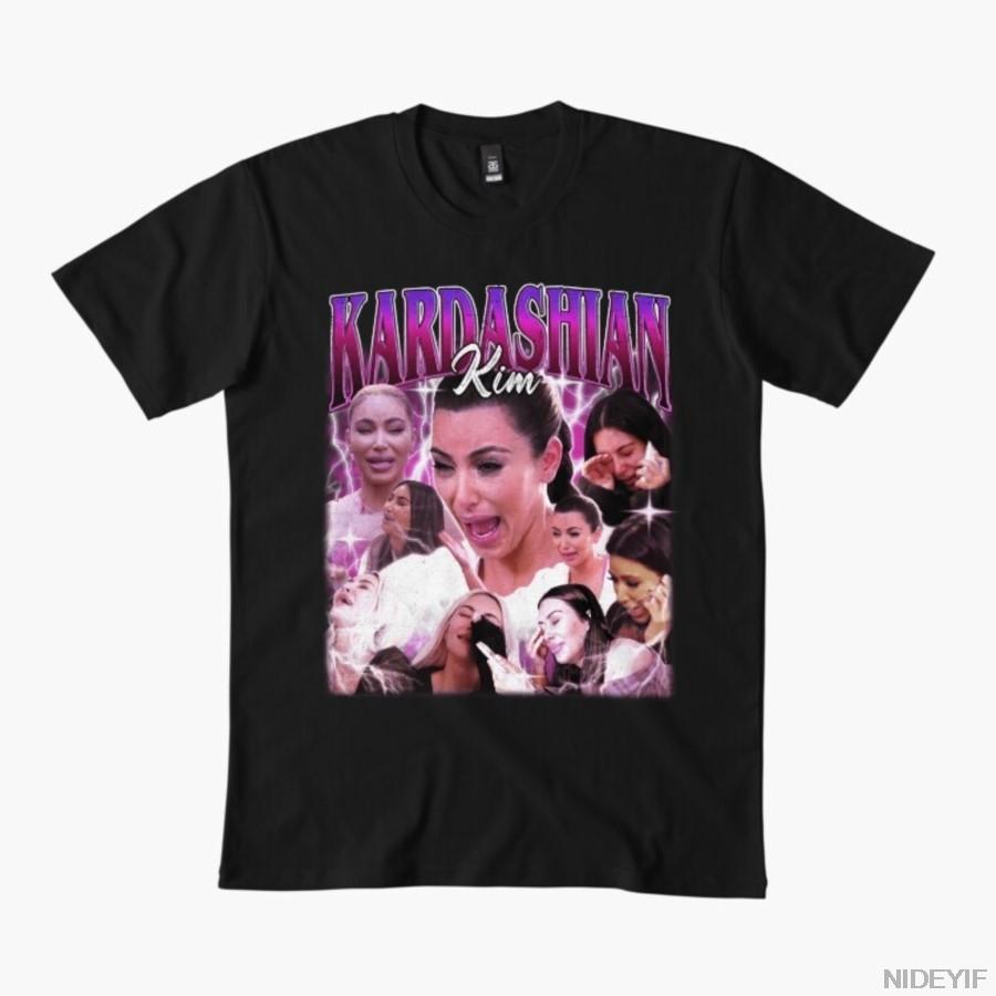 

Kim Crying Meme Funny Tshirt for Unisex Women Y2k Cotton T Shirts Summer Streetwear Kanye Short Sleeve Tops 4XL