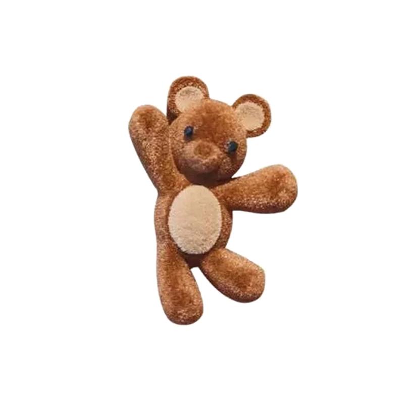Cute Velvets Bear Pins For Women Not Slip Hair Clip 1