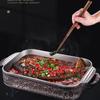 Cooking Tray Grilled Fish Plate StainIess Steel Roasting Plate Baking Tray Metal Food Tray Gift for Fish Enthusiasts