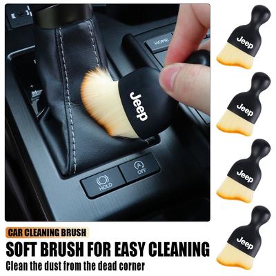 Car Cleaning Soft Brush Air Vent Dust Removal Tools Dry Cloth For GrandCherokee Wrangler Compass Renegade Accessories Valve