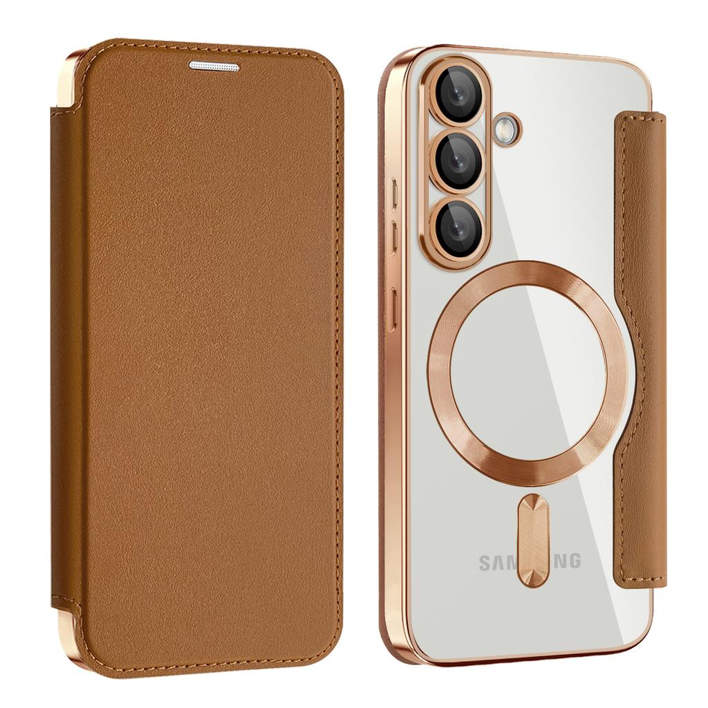 A16 Samsung S25Ultra Flip Cover Phone Case with Electroplated Magnetic Charging, Suitable for A36 Drop Protection Case
