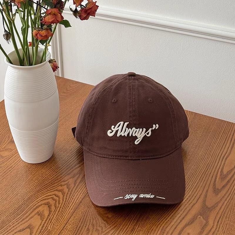 Letter Always Embroidery Baseball Cap Outdoor Shade Breathable For Men Women