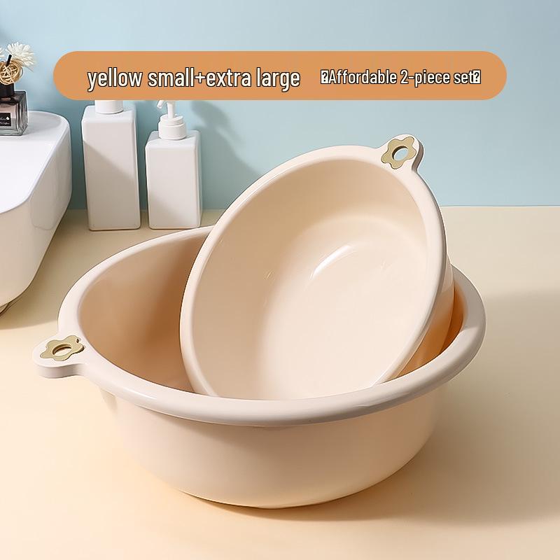 Durable Large Plastic Basin for Laundry, Washing Feet, Face, Vegetables - Ideal for Dorms & Homes