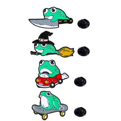 Stilvolle Grüne Frösche Brosche Schmuckstück Benutzerfreundlicher Grüner Frosch Pin Einzigartiges Broschenzubehör Für Modebewusste Personen