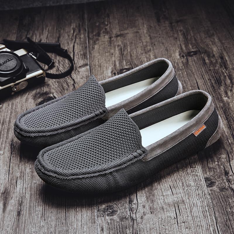Fashion Breathable Men Casual Slip on Shoes Handmade Summer Mens Loafers Moccasins Lightweight Male Boat Flats New Design Driving Shoes