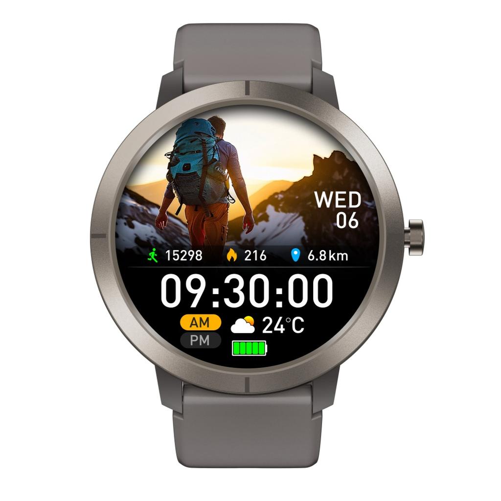 Rainbuvvy DM76 GPS Sports Watch 1.32inch AMOLED Full-touch BLE5.3 Dustproof Smartwatch 5ATM Waterproof 360mAh Support Multiple Sports Modes