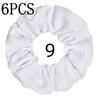 6pcs/lot Candy Color Scrunchies Elastic Hair Band Women Girls Ponytail Holder Rubber Accessories Waffle fabric