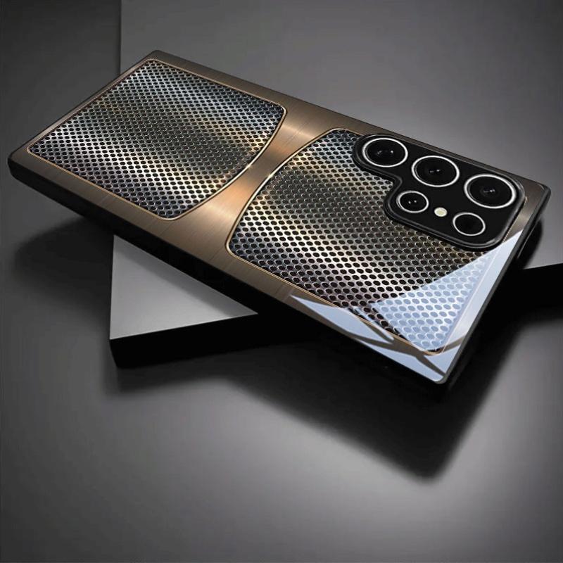 Brushed Metal Mesh fashion phone cases phone case mobile phones glass for Samsung Galaxy S26 S25 S24 S23 S22 FE Ultra Plus
