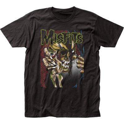 The Misfits Pushead Oogbol Kleur Heren T-shirt Rock N Roll Muziek Punk T-shirt Zwart