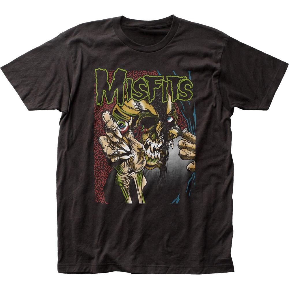 

The Misfits Pushead Eyeball Color Mens T Shirt Rock N Roll Music Punk Tee Black 4XL