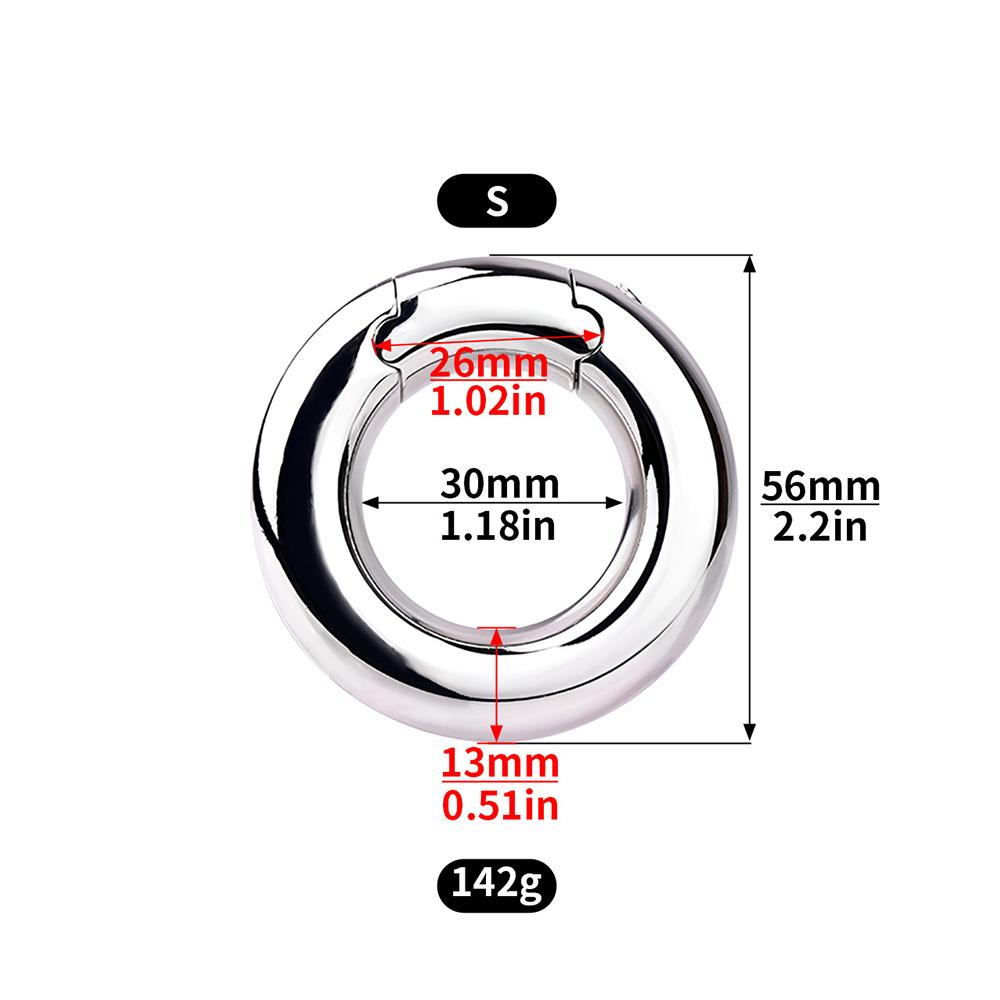 FRRK Weight Scrotal Ring Stainless Steel Ball Stretcher Metal Lock Ring Male Bondage Adult Intimate Personal Restraint Wear Toy