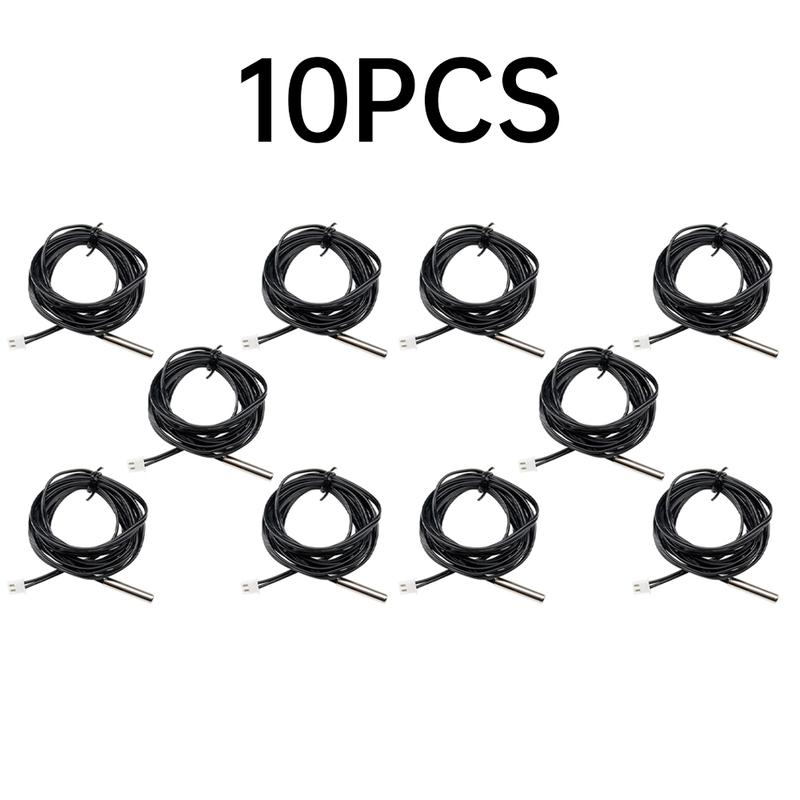 1PC/5PCS/10PCS Ntc 10K 1% 3950 Thermistor Temperature Sensor Waterproof Probe Cable For Arduino W1209 W1401 2M