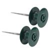 2pcs Hose Guide Spikes ABS Zinc Alloy Water Pipe Guide Wheel Durable Garden Hose Guide Holder for